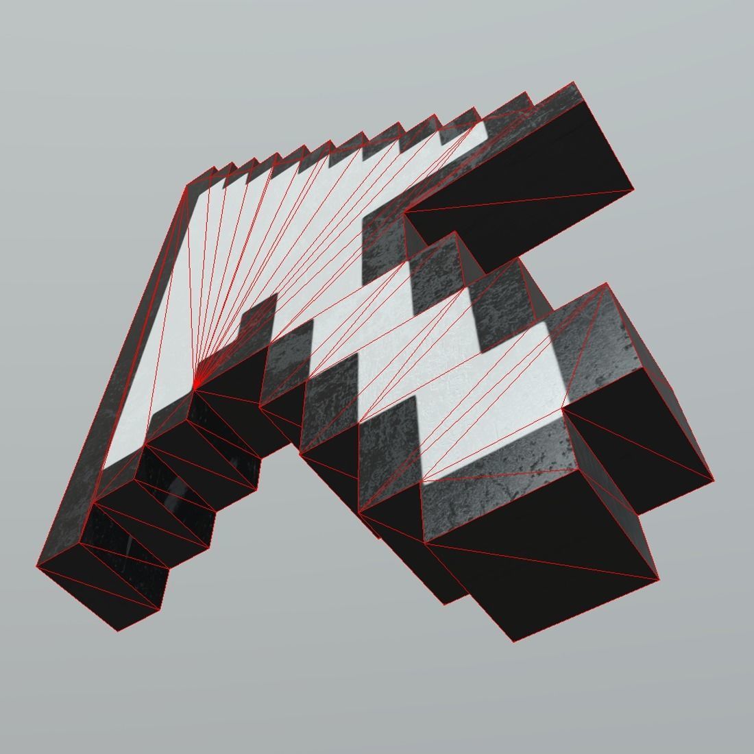 Cursor Arrow Low-poly 3D model_9