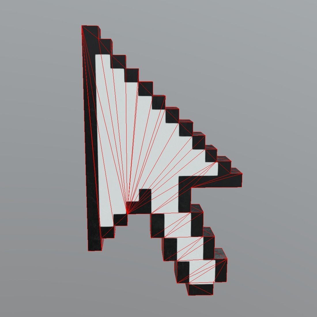 Cursor Arrow Low-poly 3D model_1