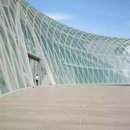 Moon and star building consept 3D model