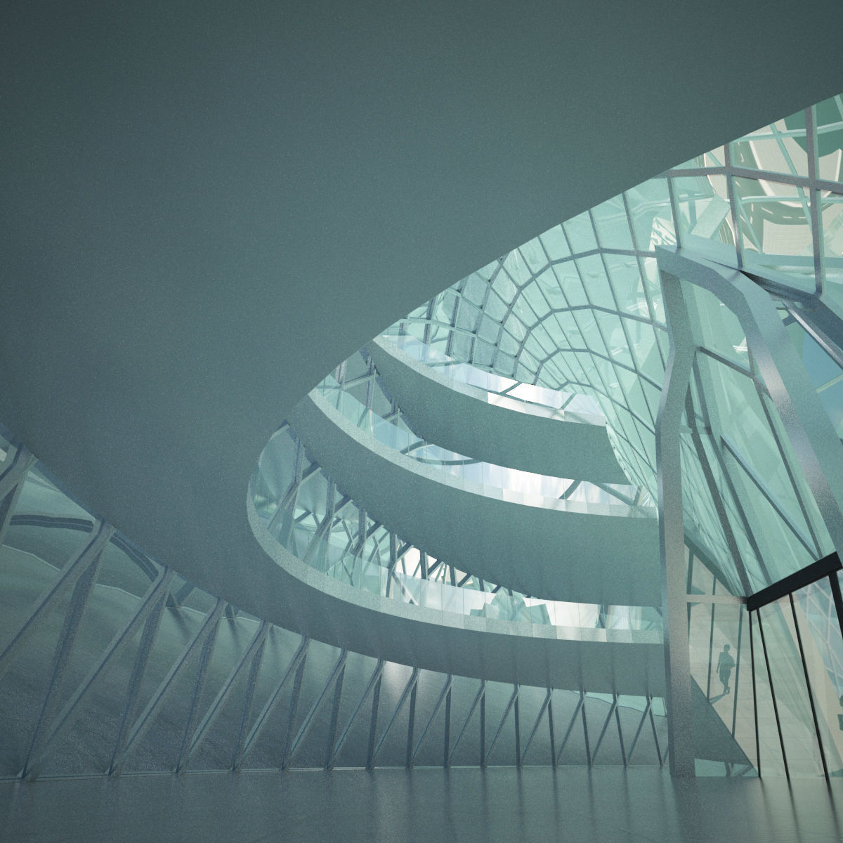 Moon and star building consept 3D model_4