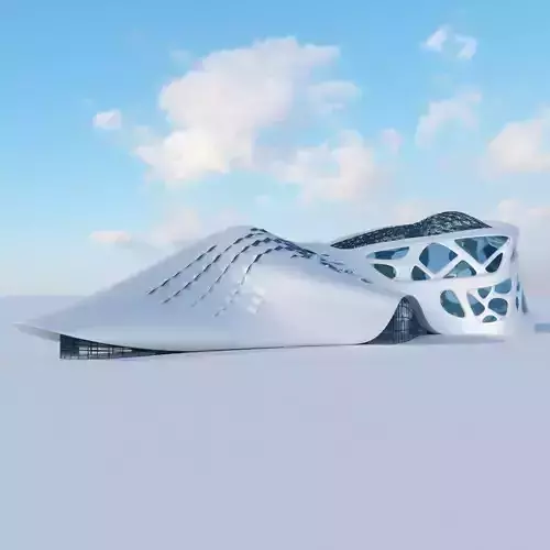 Futuristic building 6 3D model