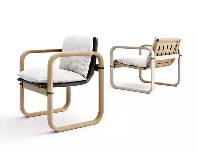 Giorgetti Loop outdoor armchair and lounge chair