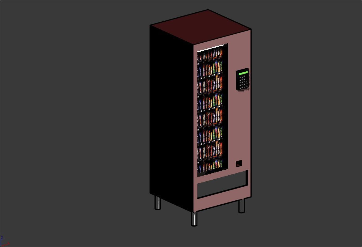 CHOCOLATE SNACK  VENDING MACHINE  3D model_3