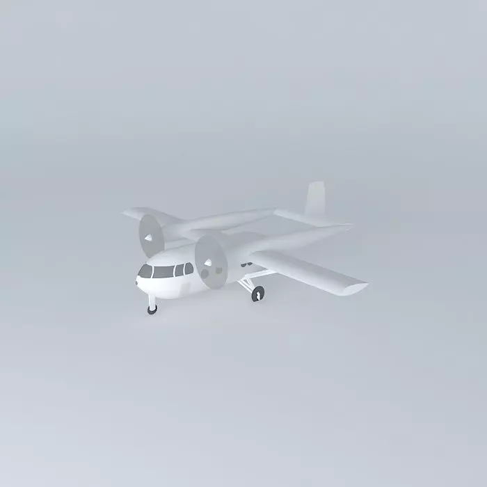 aeroplane propeller plane Free 3D model