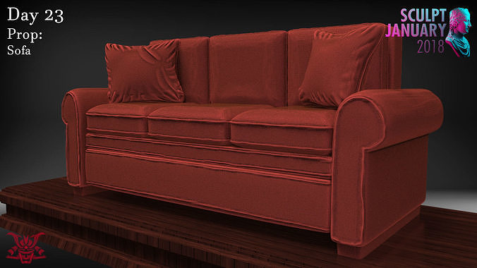 Sofa Sculpture Timelapse and Model 3D print model