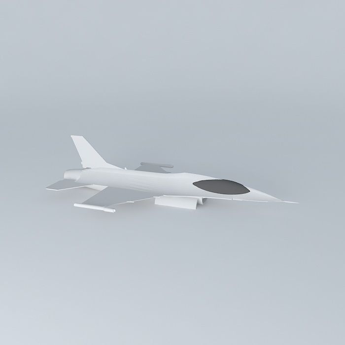 aeroplane fighter jet Free 3D model_1
