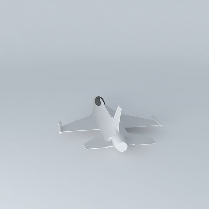 aeroplane fighter jet Free 3D model_2