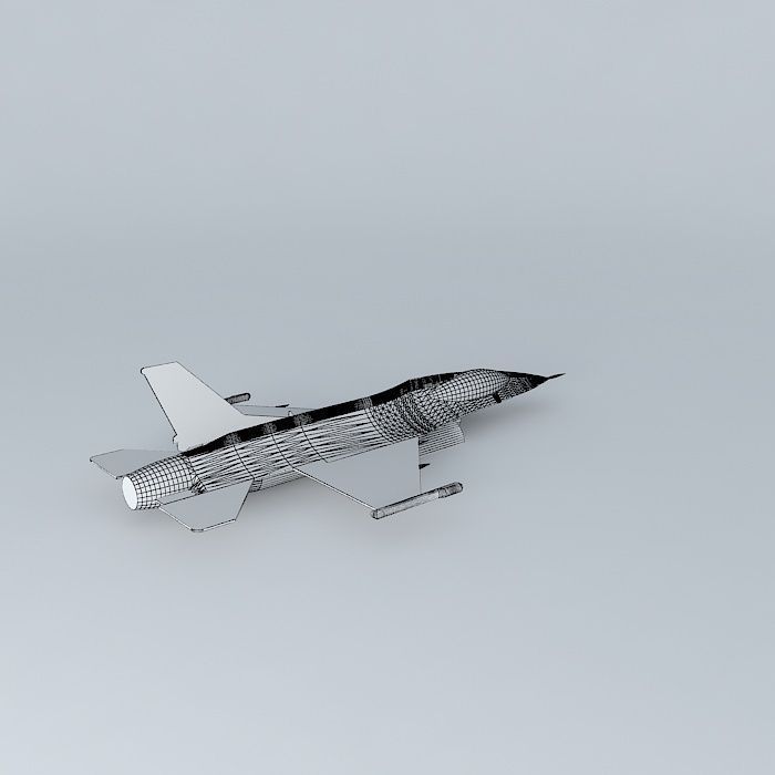 aeroplane fighter jet Free 3D model_4