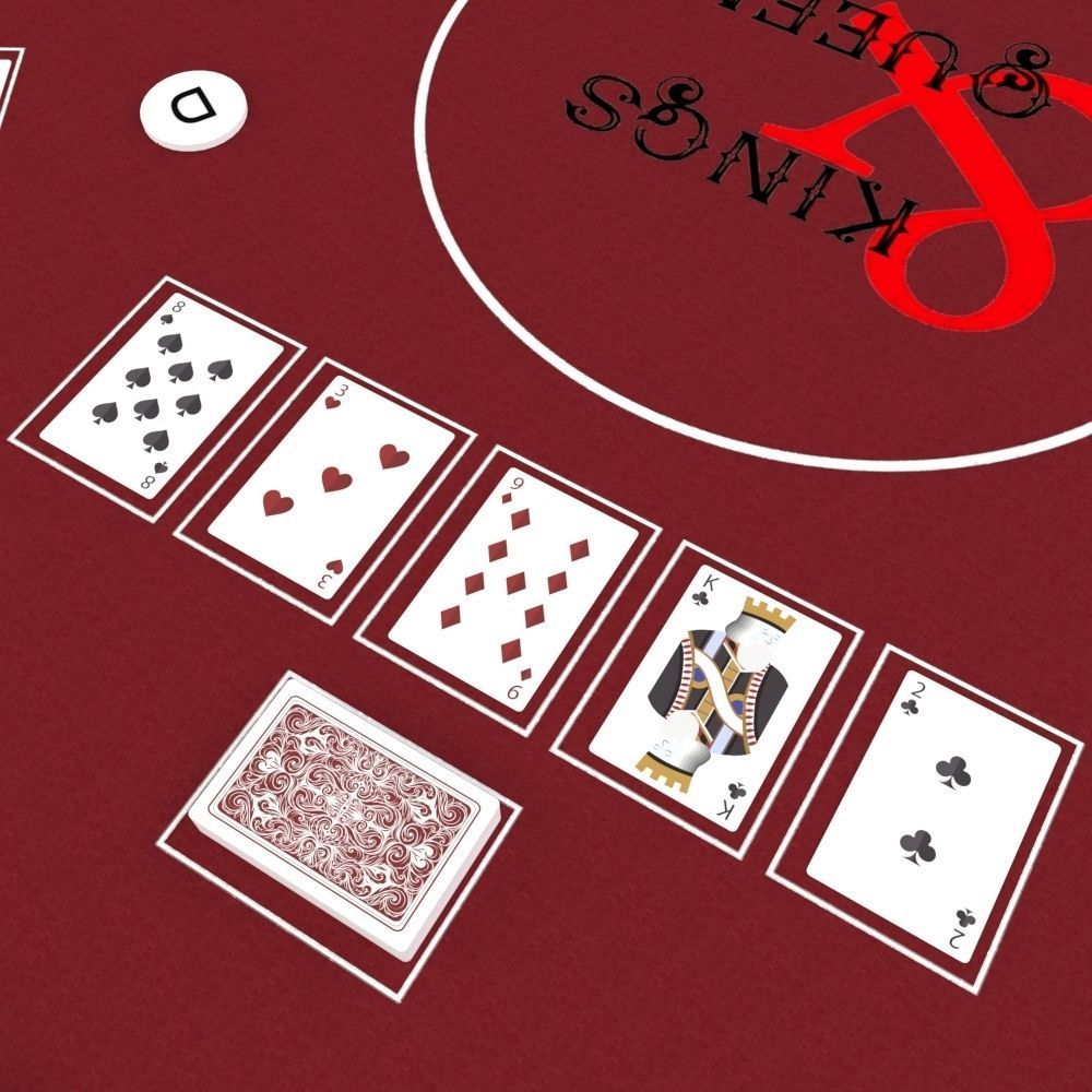 Hexagon Poker Table with 6 Chairs 3D model_15