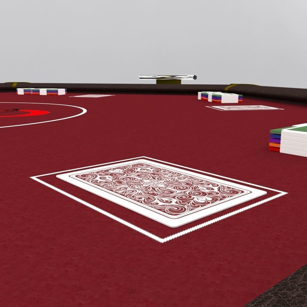 Hexagon Poker Table with 6 Chairs 3D model_5