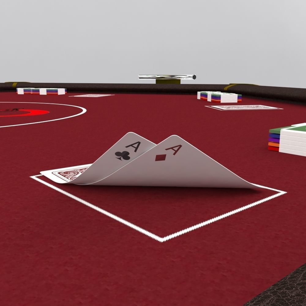 Hexagon Poker Table with 6 Chairs 3D model_3