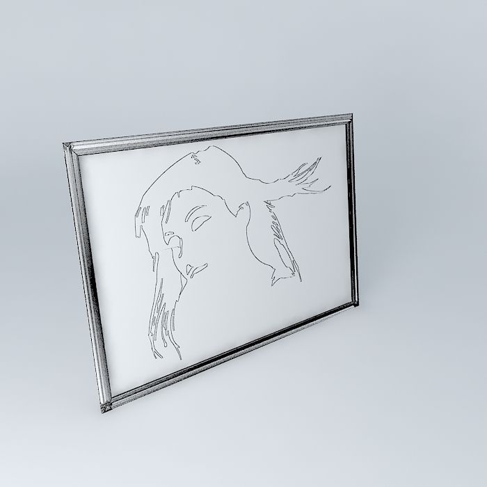 Pop Art Face Free 3D model_3