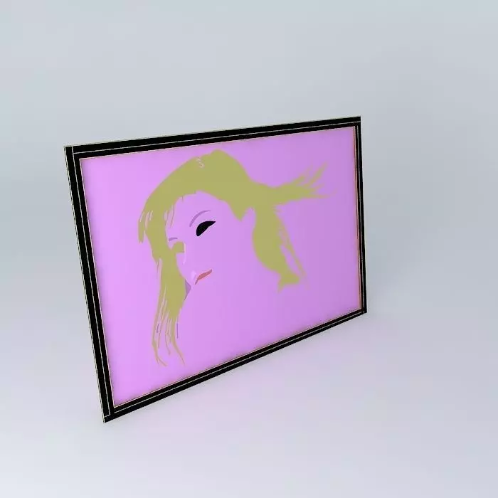 Pop Art Face Free 3D model_0