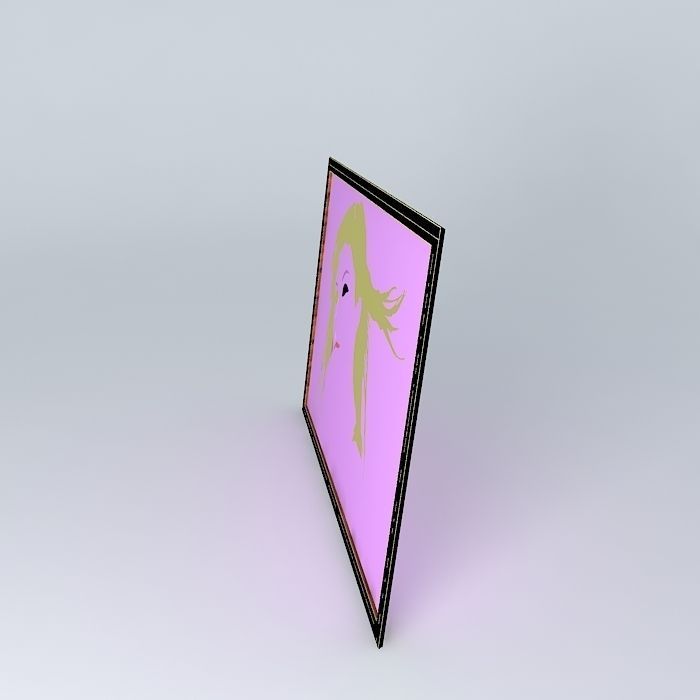 Pop Art Face Free 3D model_2