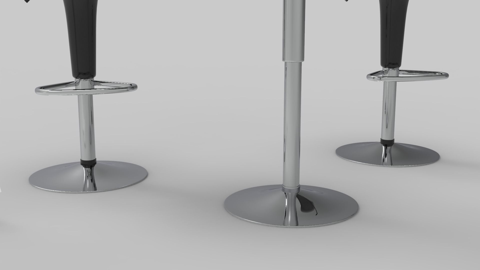 Modern Bar Stool and Table 3D model_9