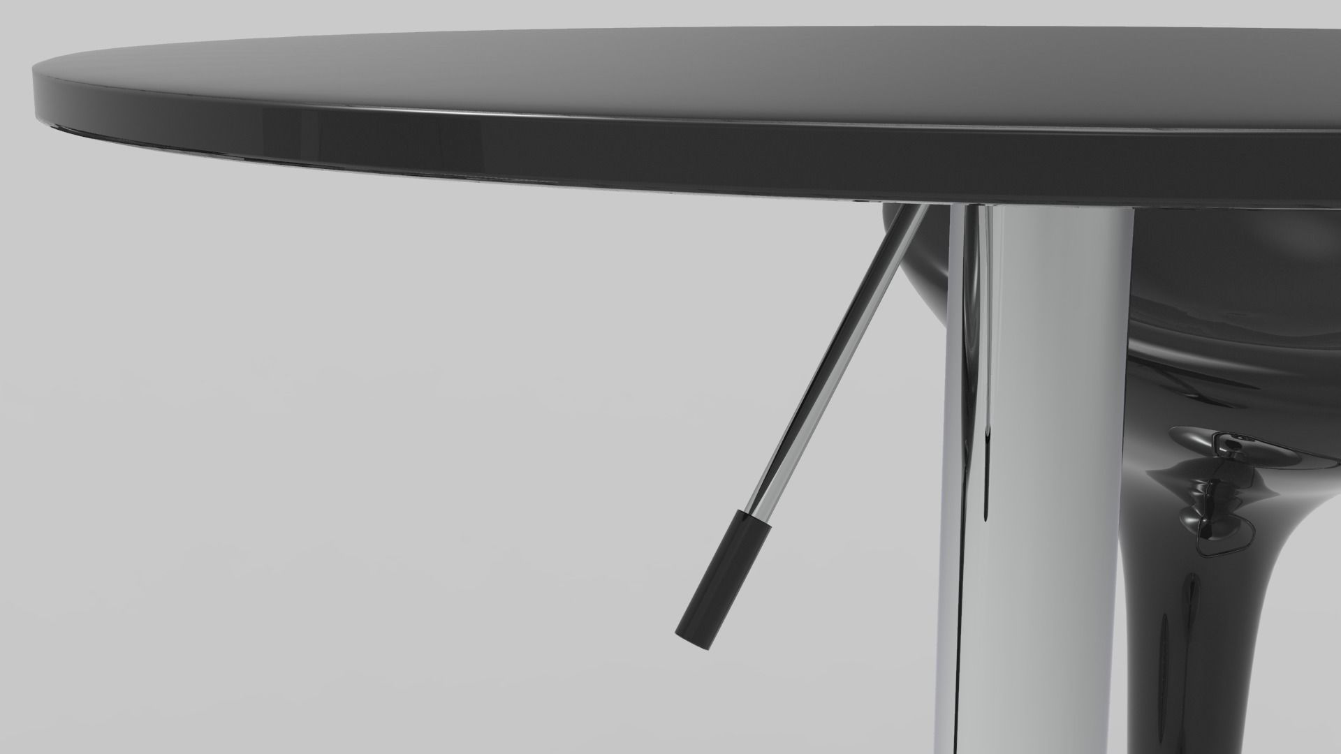 Modern Bar Stool and Table 3D model_10