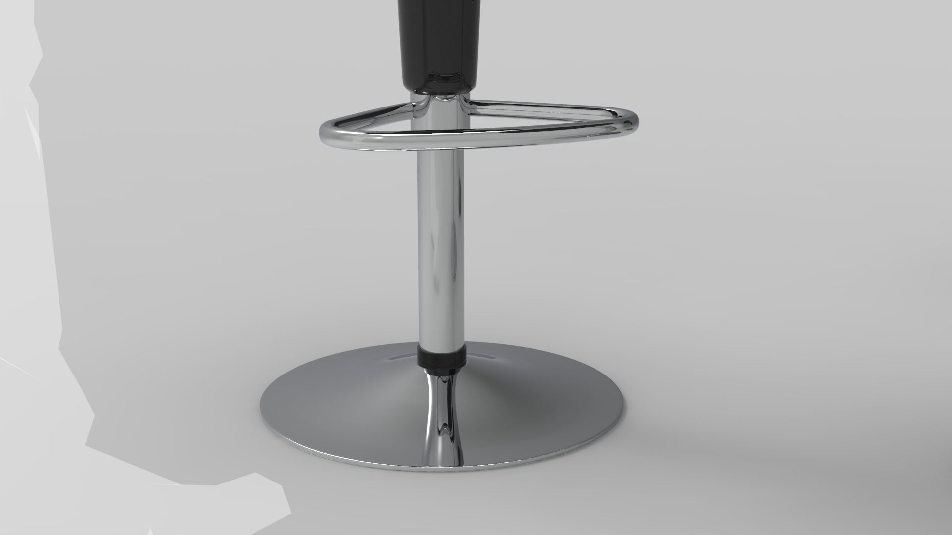 Modern Bar Stool and Table 3D model_8