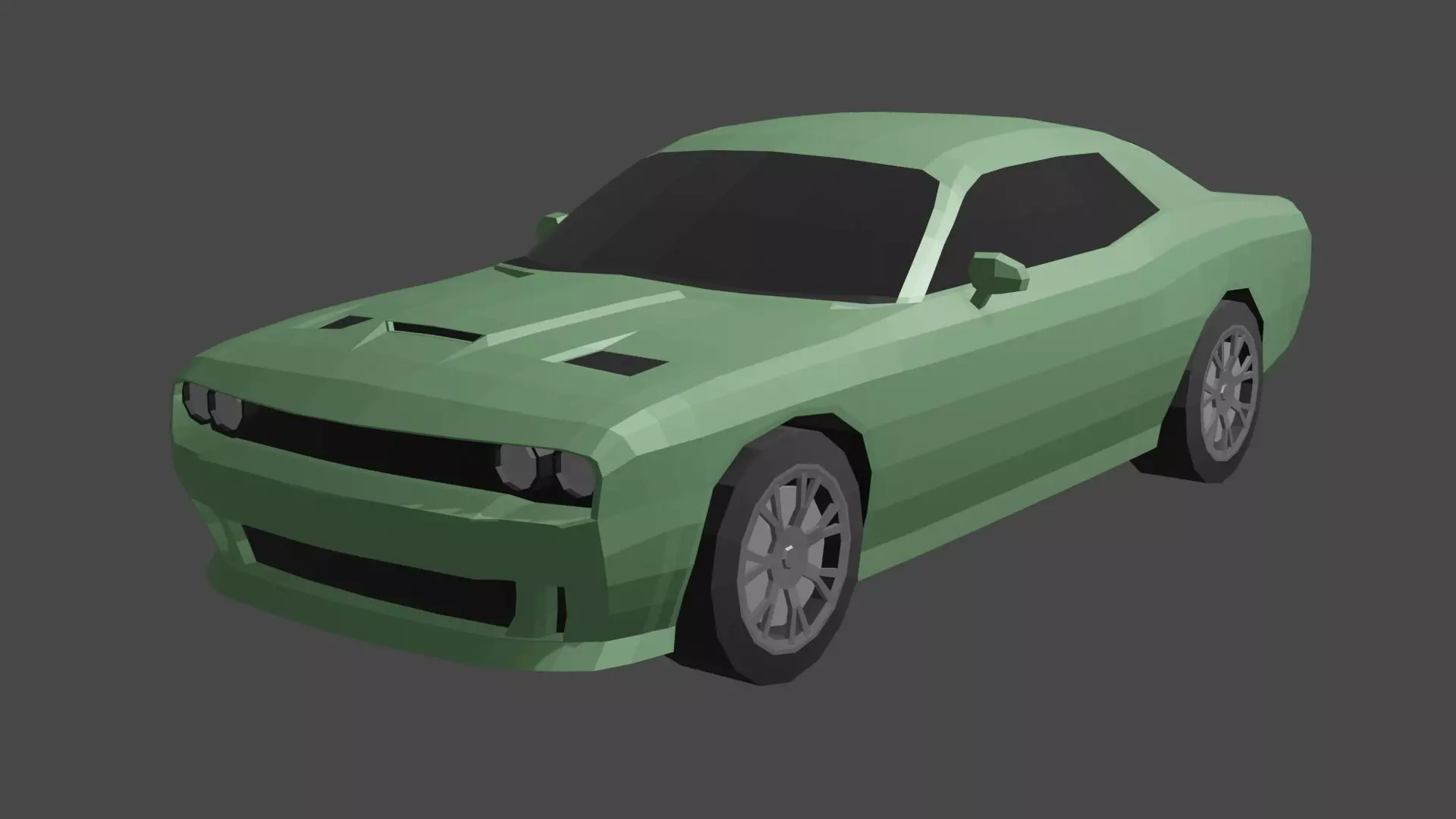 Dodge Challenger SRT Hellcat 2015 Free low-poly 3D model_0