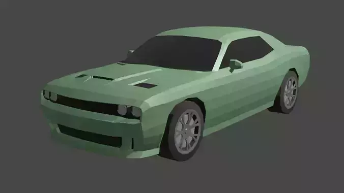 Dodge Challenger SRT Hellcat 2015 Free low-poly 3D model