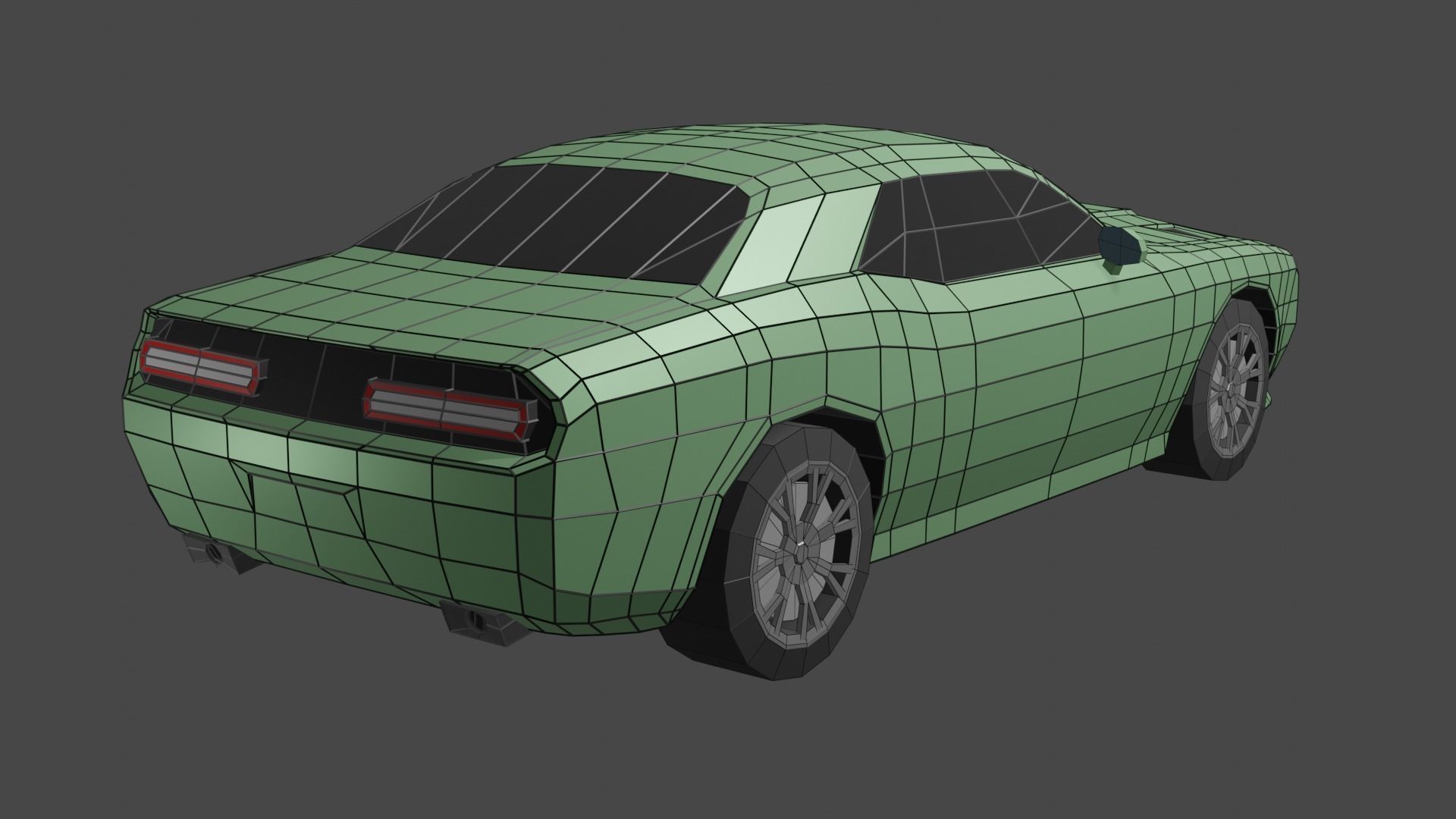 Dodge Challenger SRT Hellcat 2015 Free low-poly 3D model_4