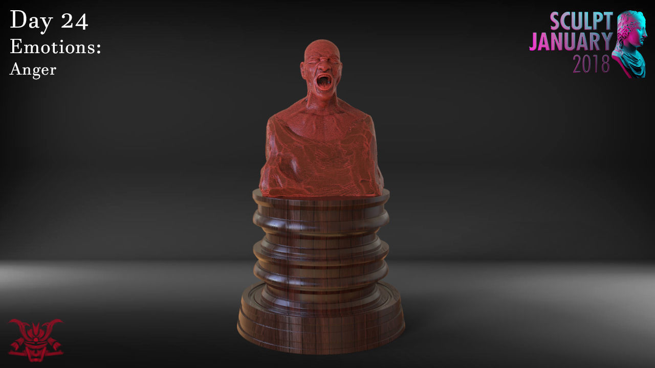 Angry Man Timelapse and Model 3D print model_6