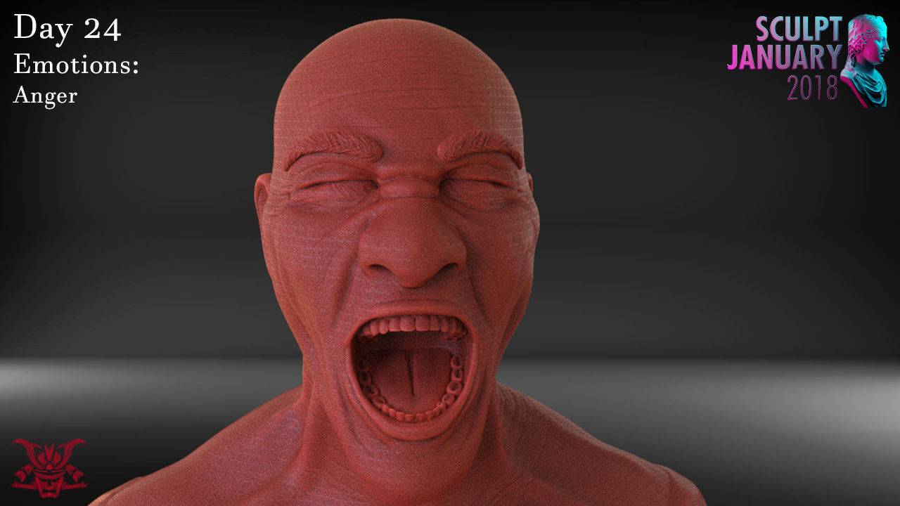 Angry Man Timelapse and Model 3D print model_2