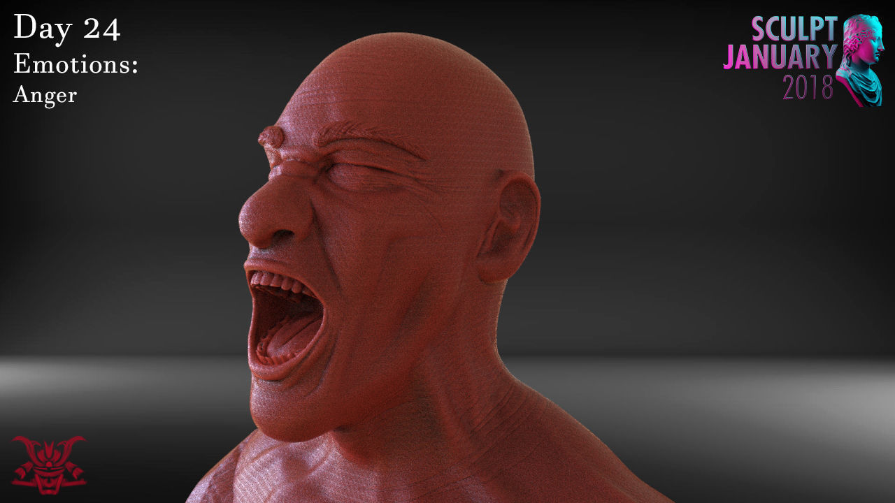 Angry Man Timelapse and Model 3D print model_1