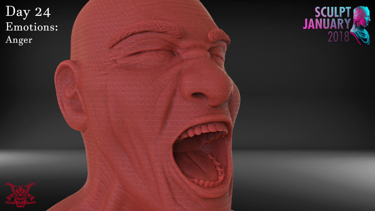 Angry Man Timelapse and Model 3D print model_7