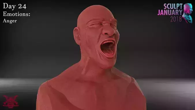 Angry Man Timelapse and Model