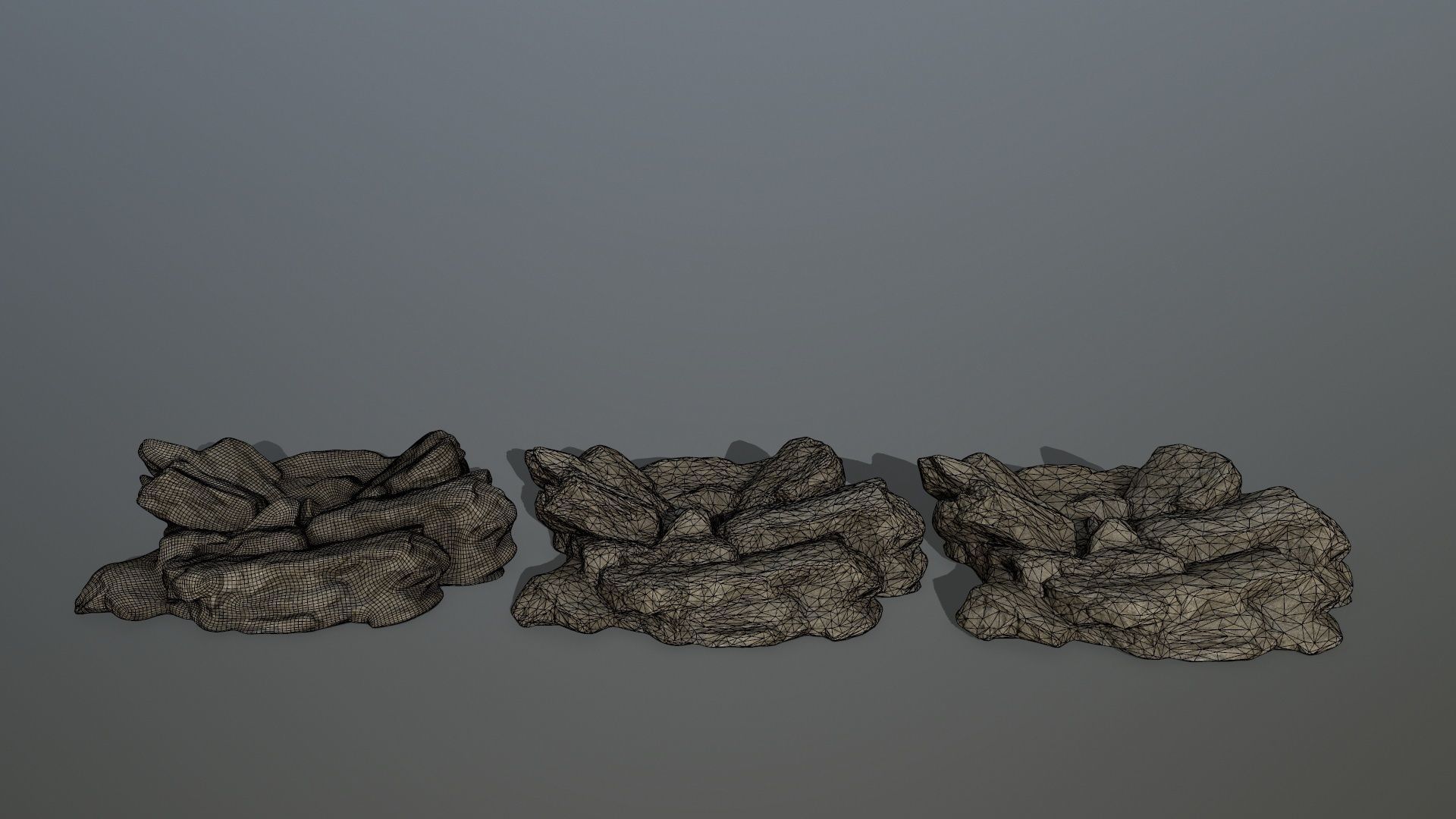 rocks rock Low-poly 3D model_16