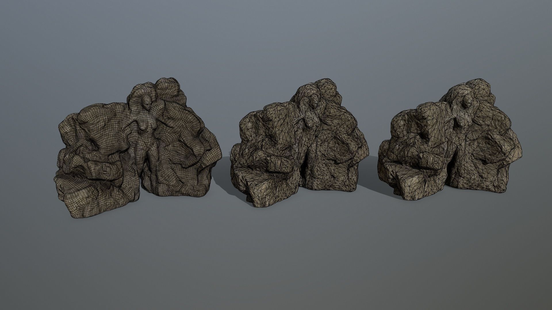 rocks rock Low-poly 3D model_26