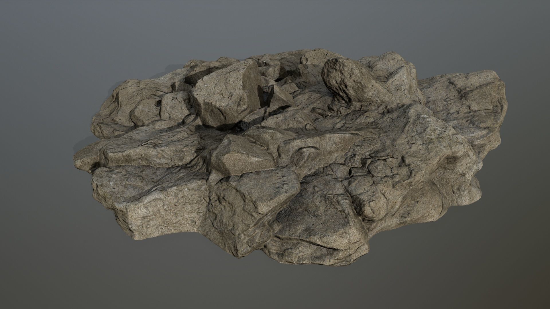 rocks rock Low-poly 3D model_3