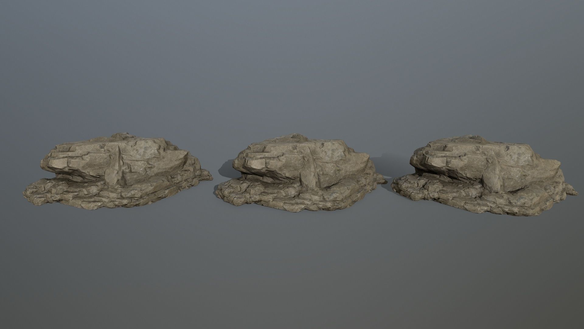 rocks rock Low-poly 3D model_19