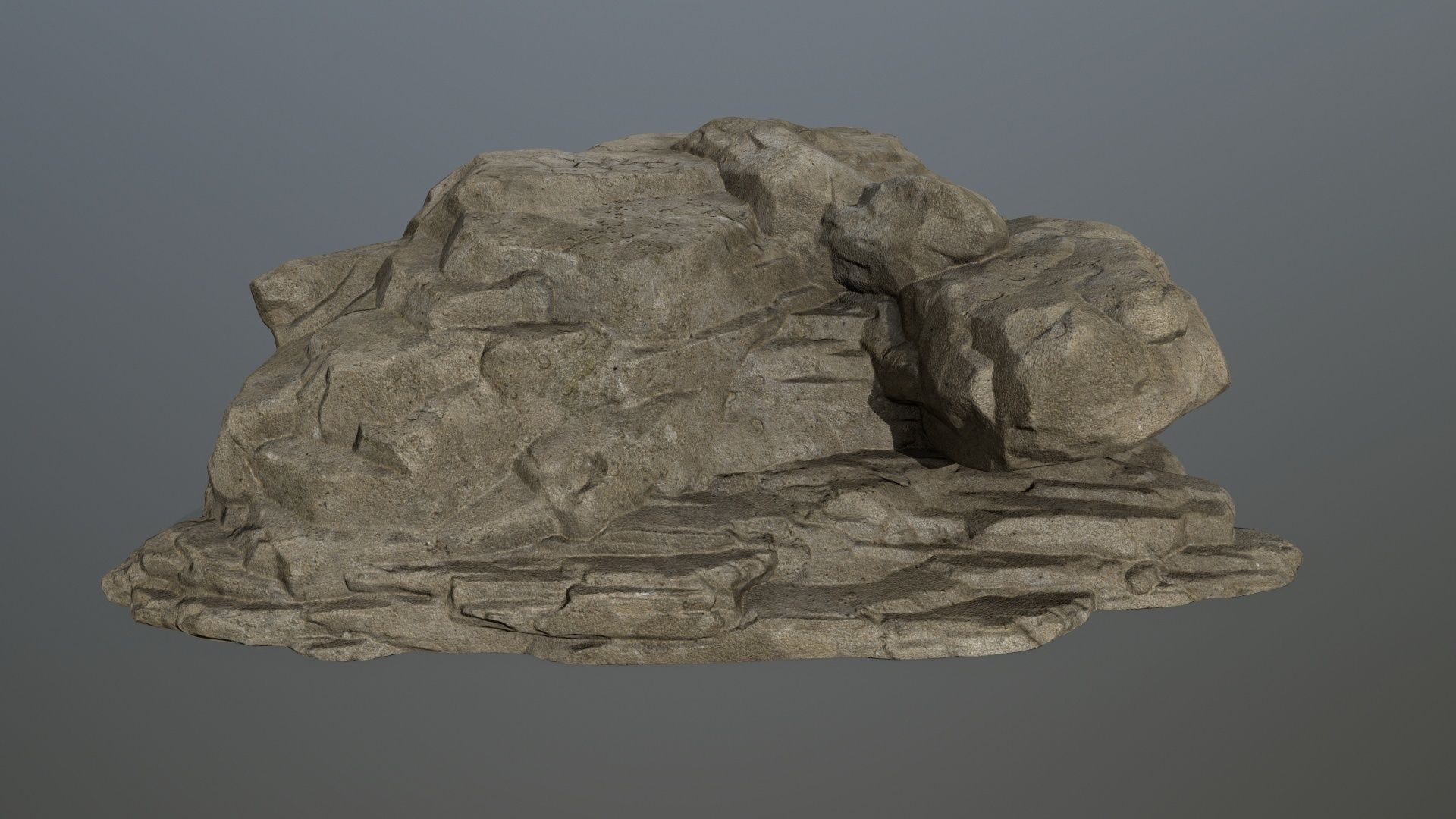 rocks rock Low-poly 3D model_8
