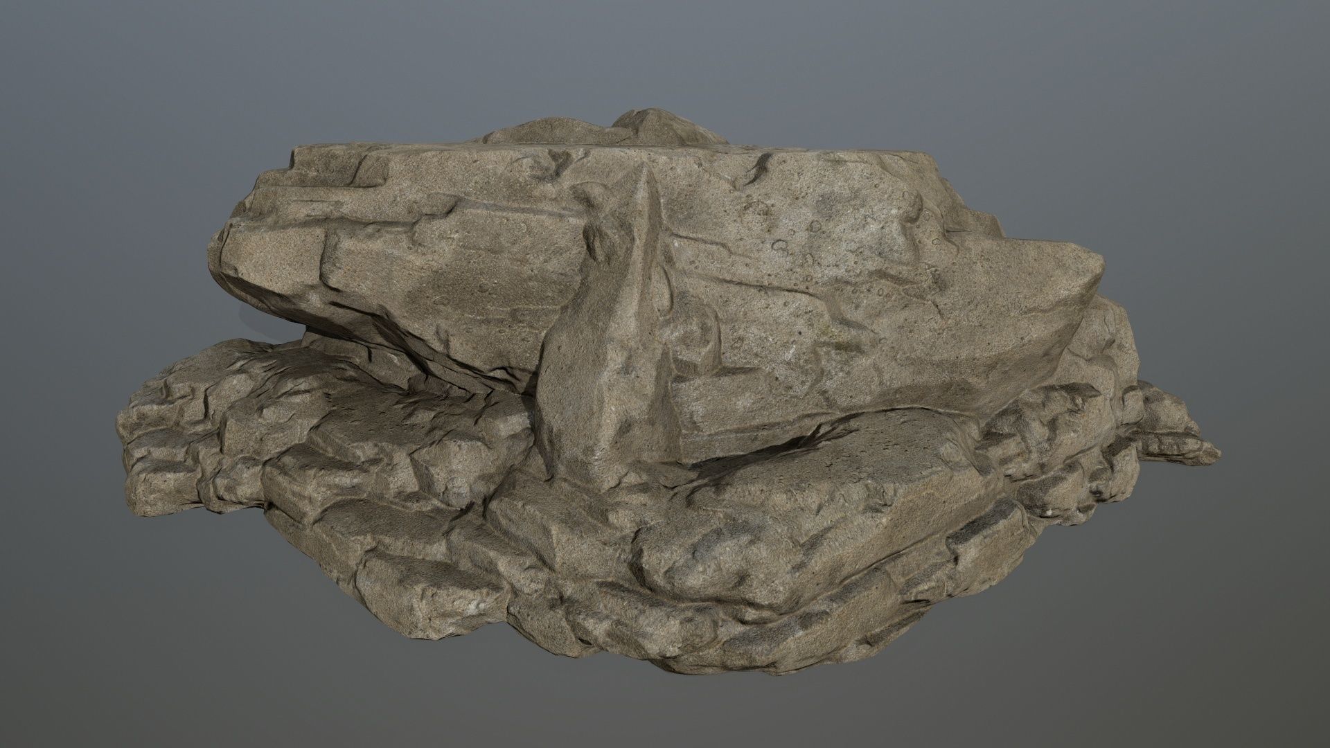 rocks rock Low-poly 3D model_4