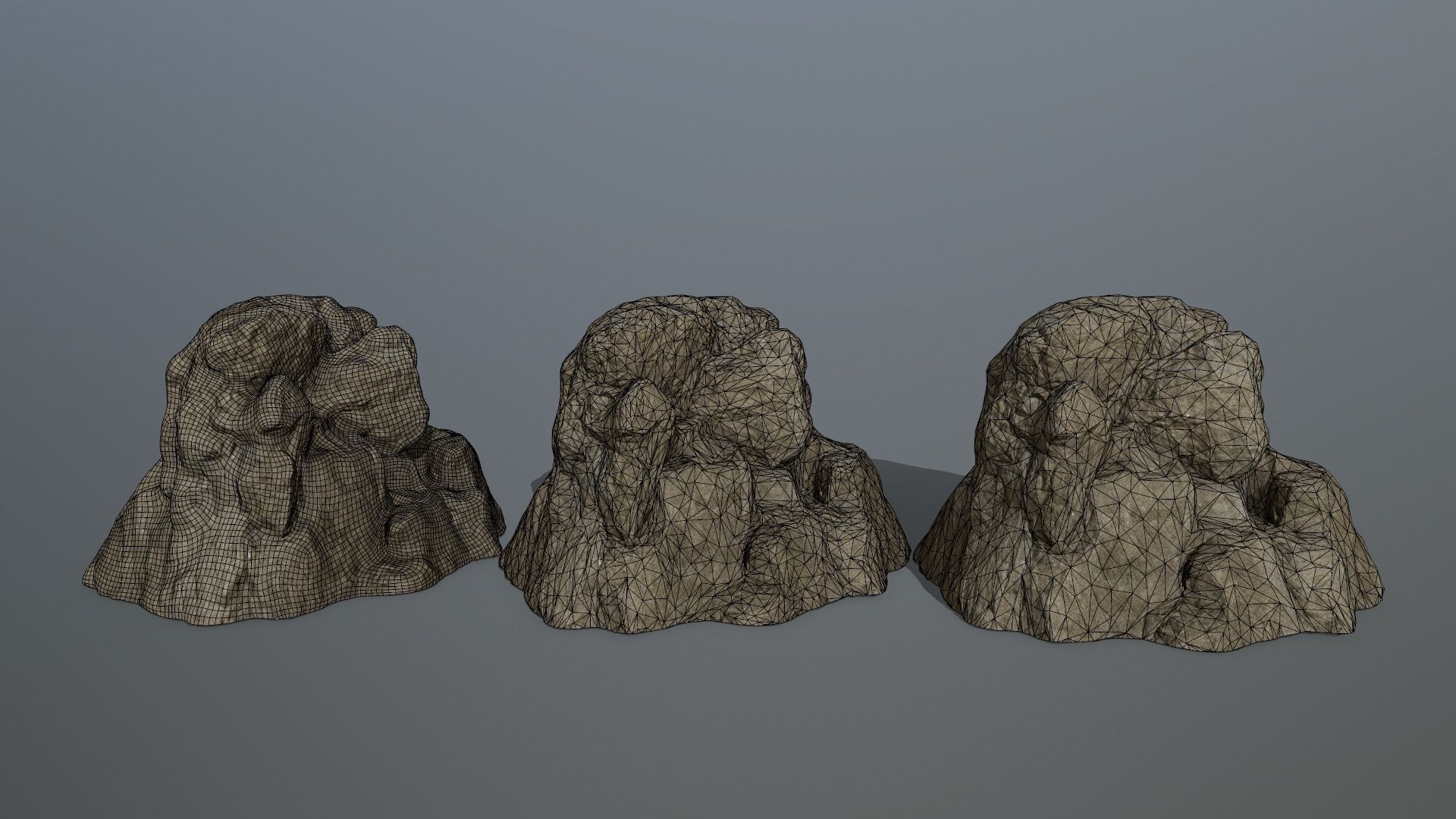 rocks rock Low-poly 3D model_12