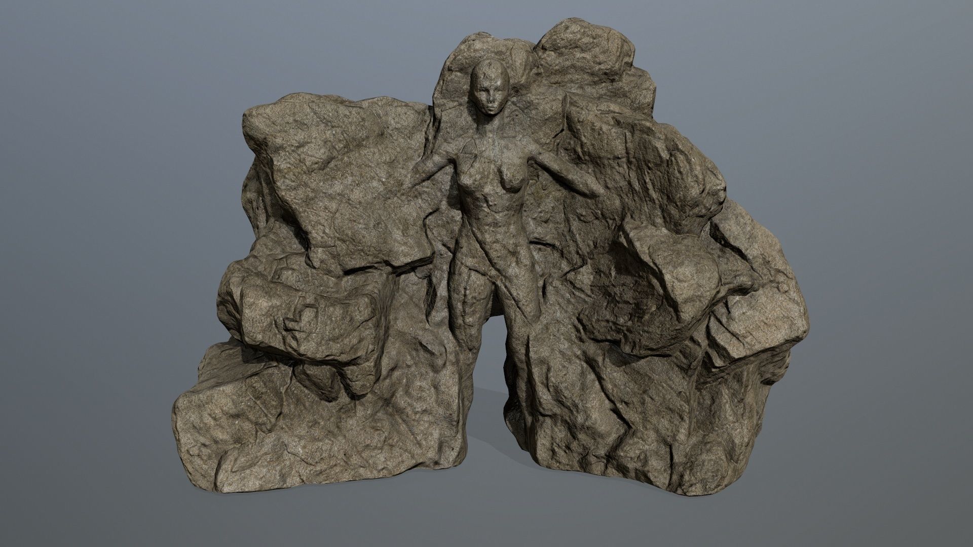 rocks rock Low-poly 3D model_10