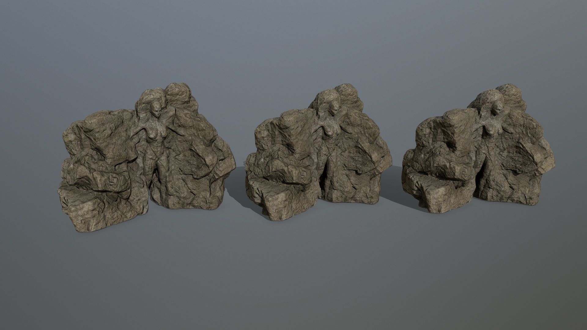rocks rock Low-poly 3D model_25