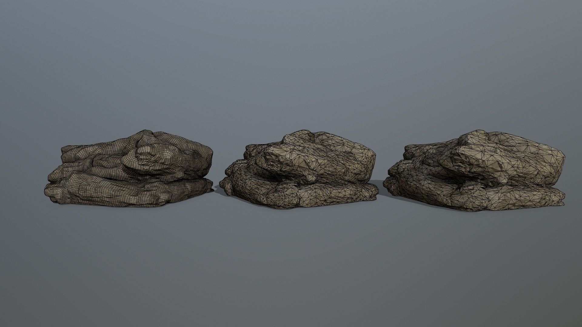 rocks rock Low-poly 3D model_18