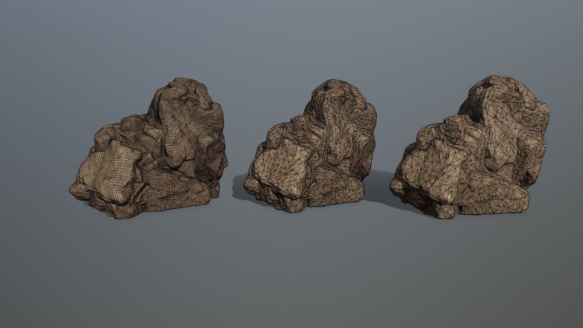 desert rocks Low-poly 3D model_24