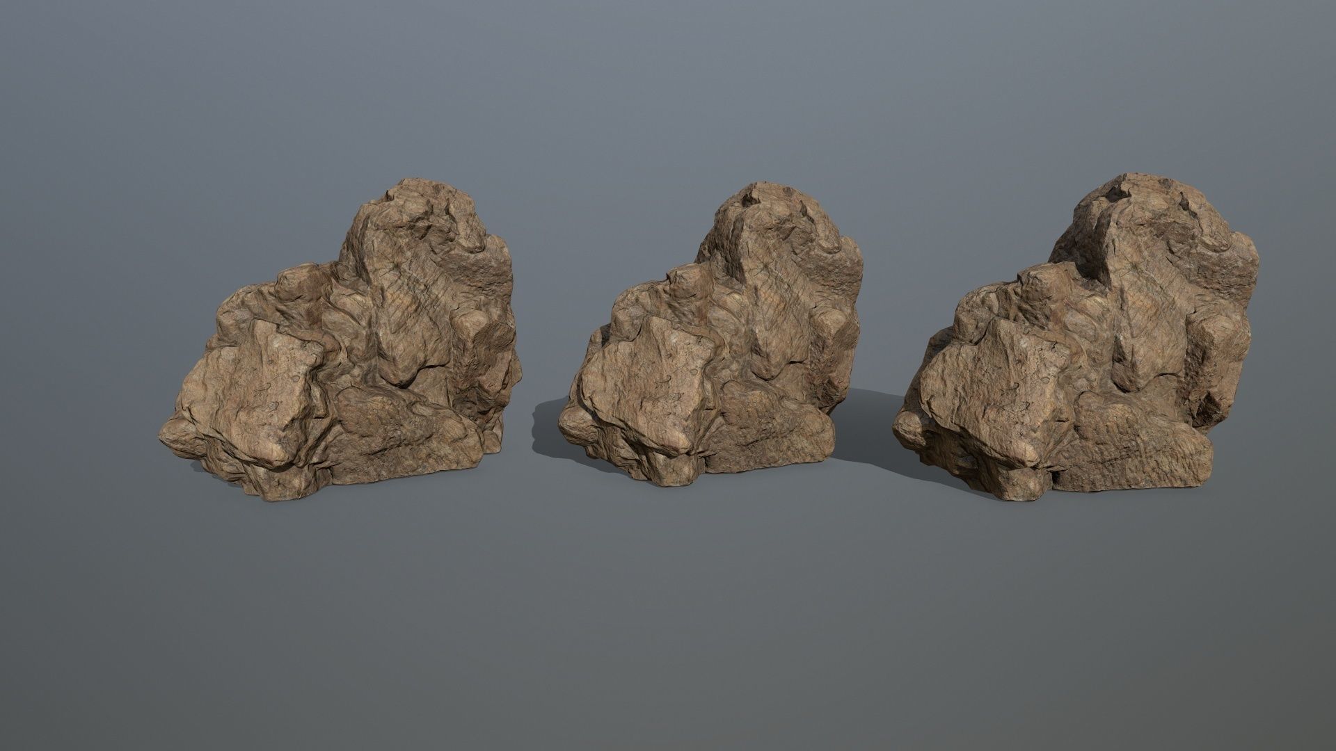 desert rocks Low-poly 3D model_23