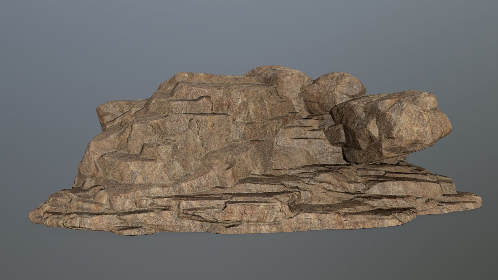 desert rocks Low-poly 3D model_8