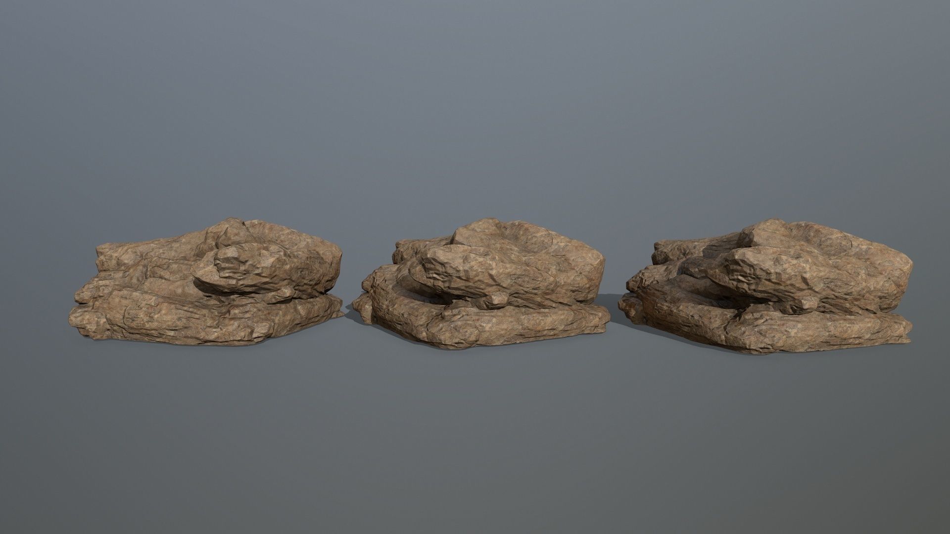 desert rocks Low-poly 3D model_17