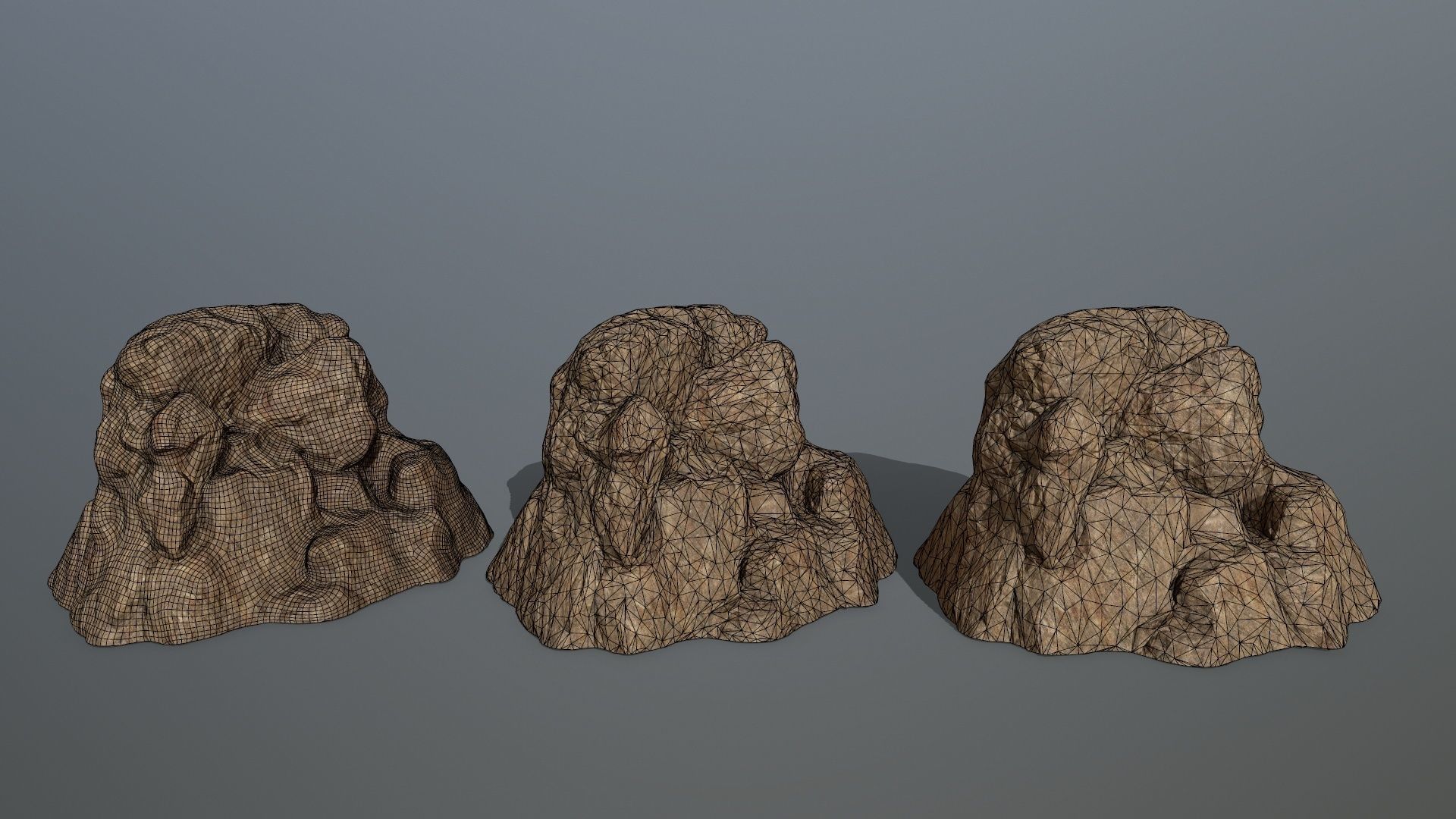 desert rocks Low-poly 3D model_12