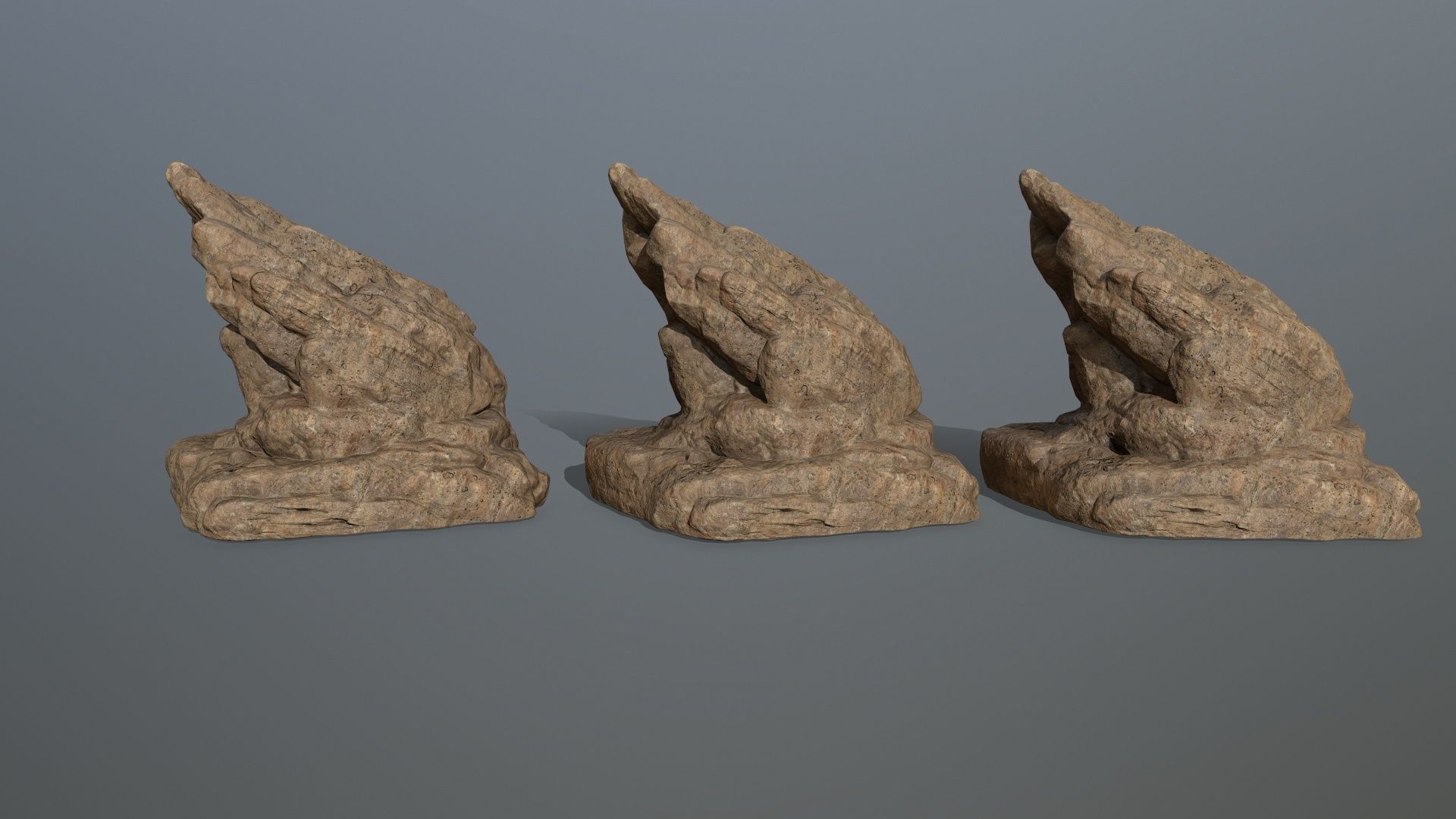 desert rocks Low-poly 3D model_21