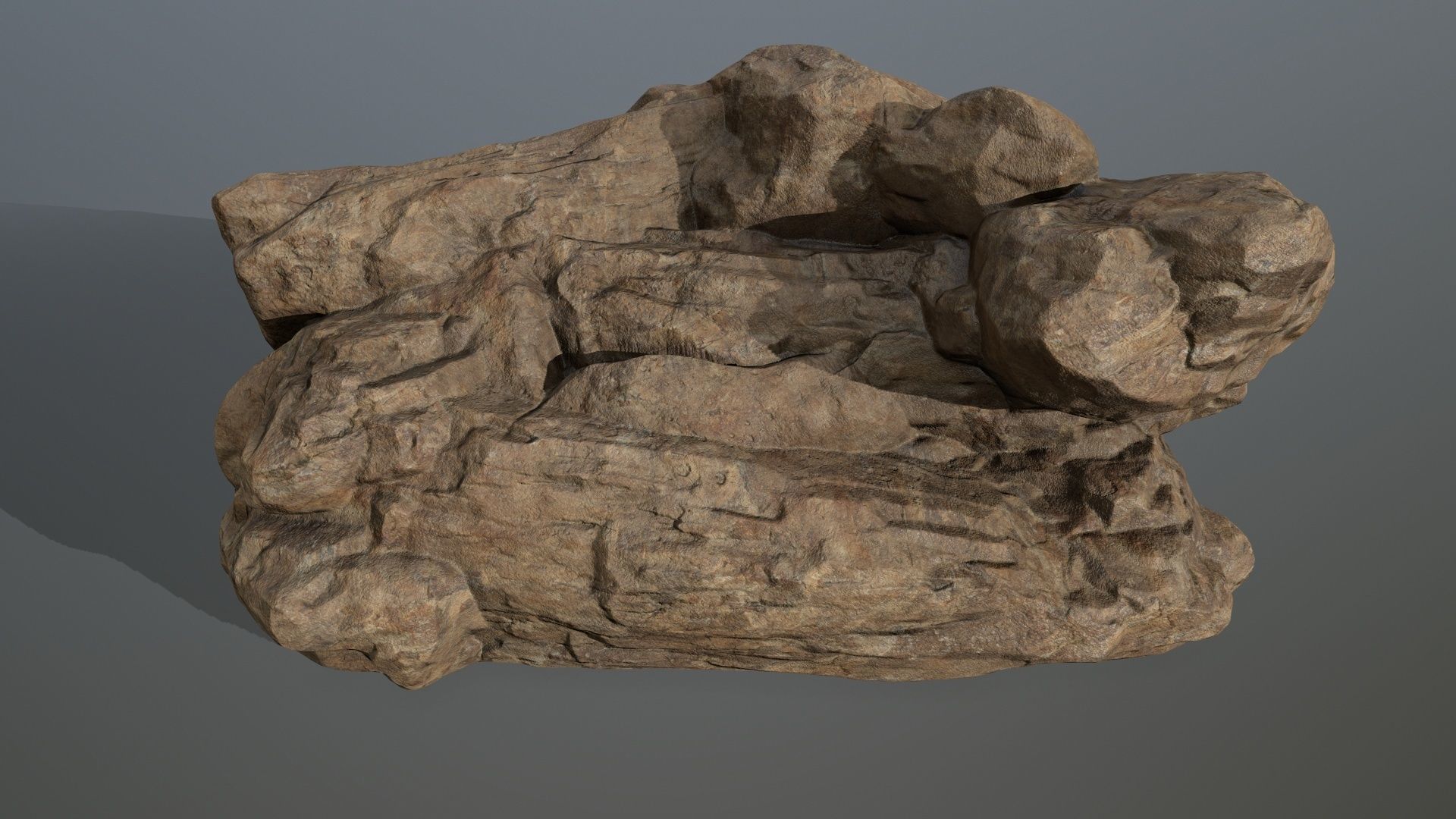 desert rocks Low-poly 3D model_7
