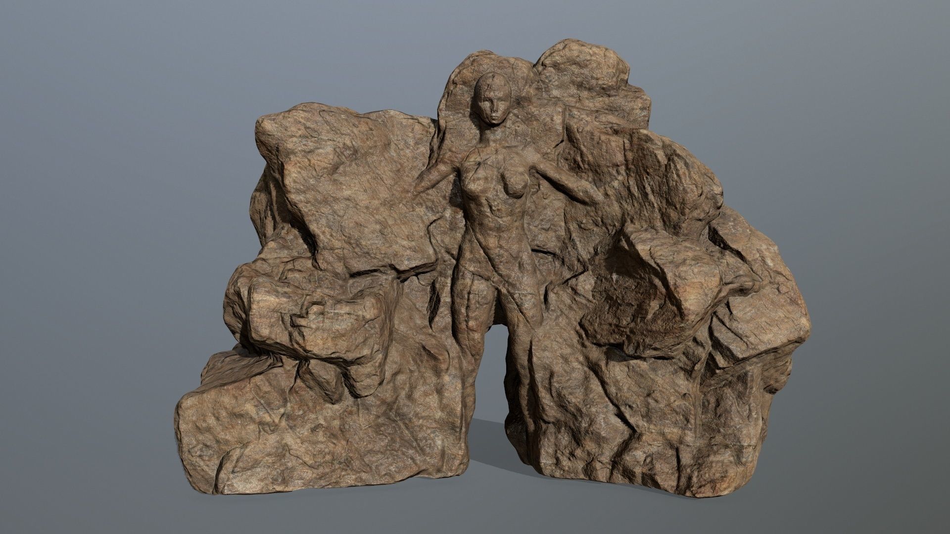 desert rocks Low-poly 3D model_10