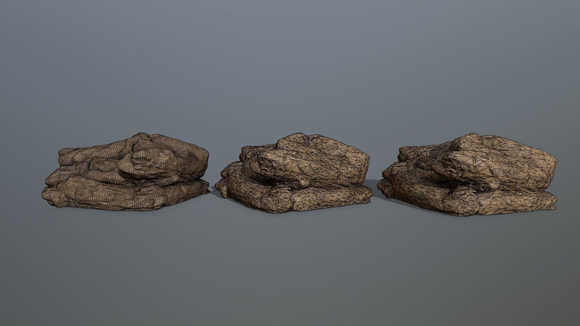 desert rocks Low-poly 3D model_18