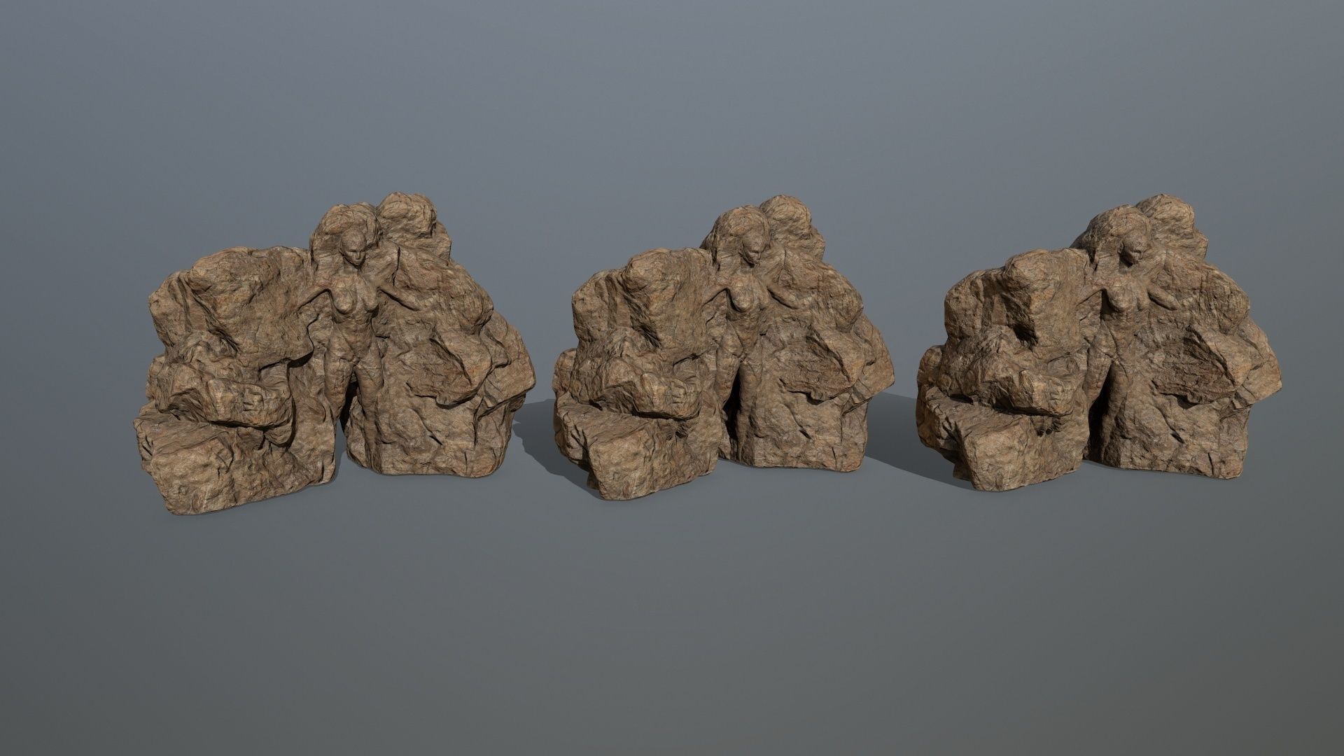 desert rocks Low-poly 3D model_25