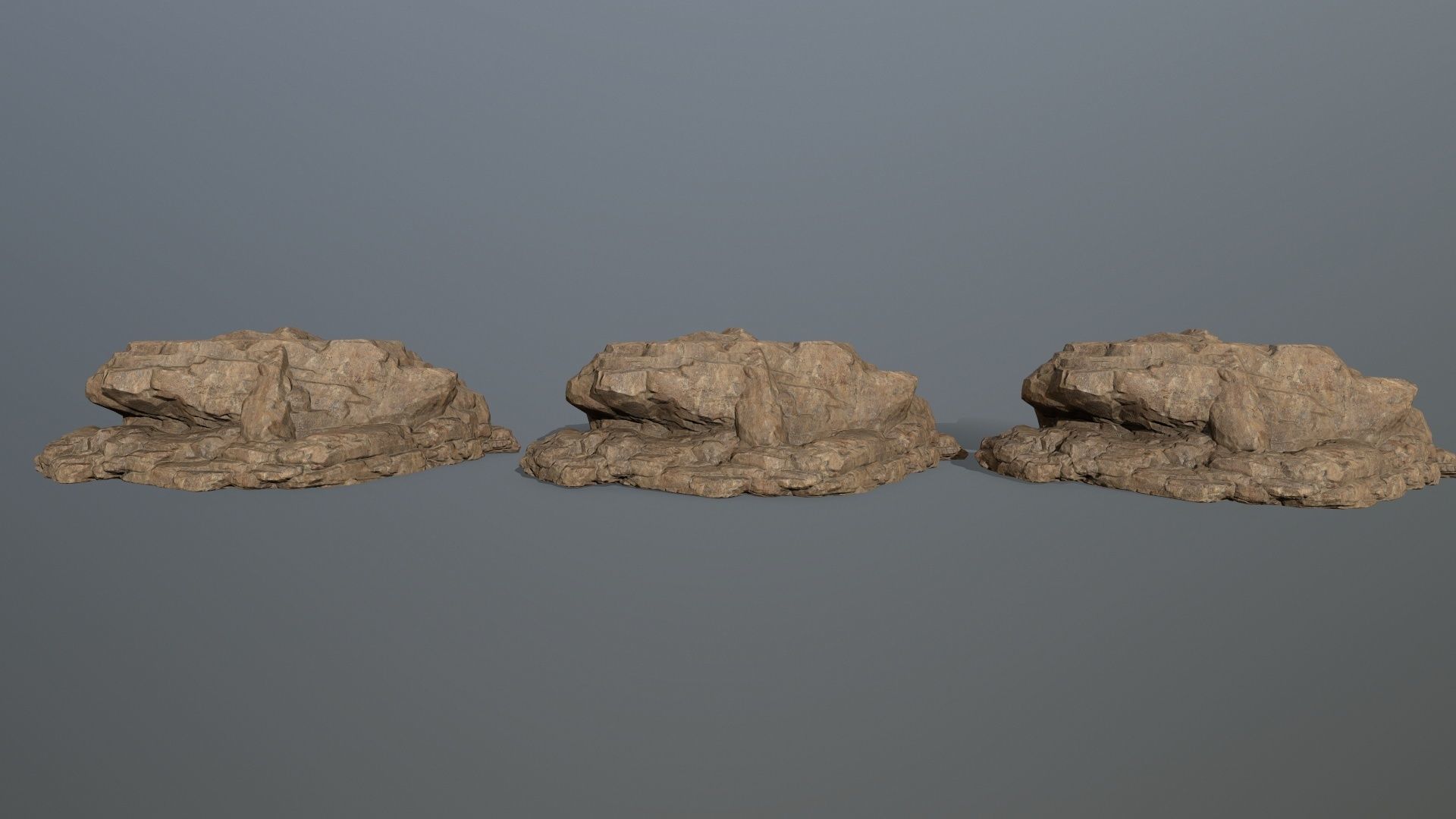 desert rocks Low-poly 3D model_19